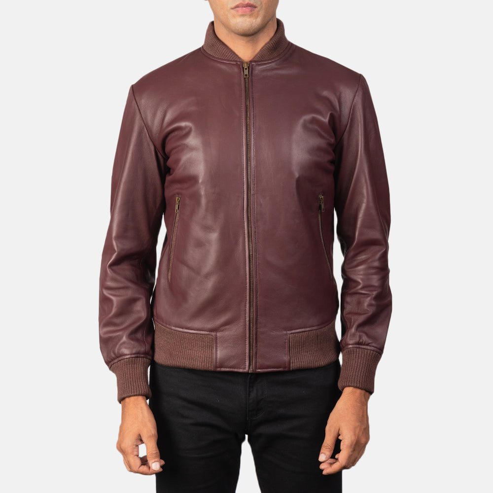 Shane Leather Bomber Jacket