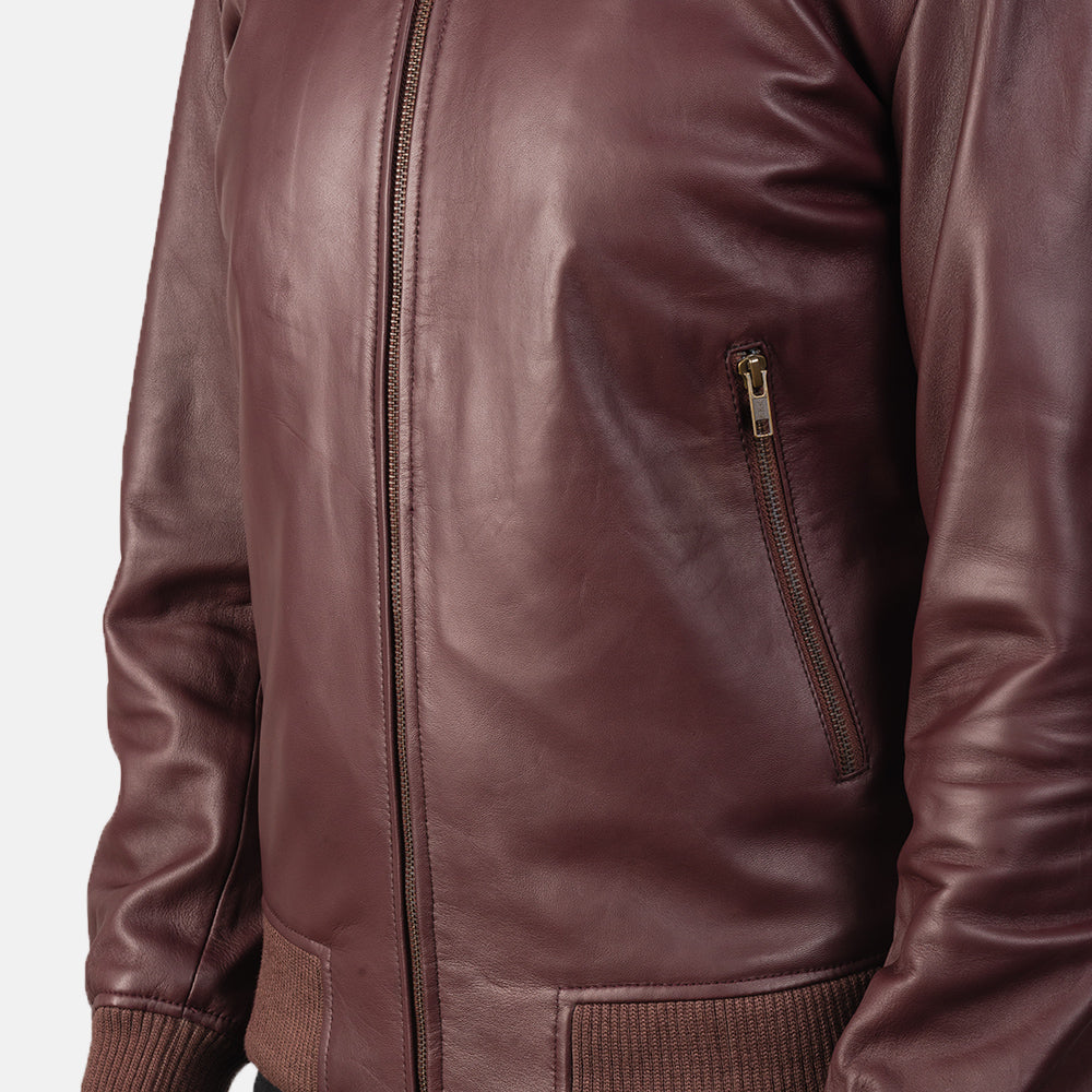 Shane Leather Bomber Jacket