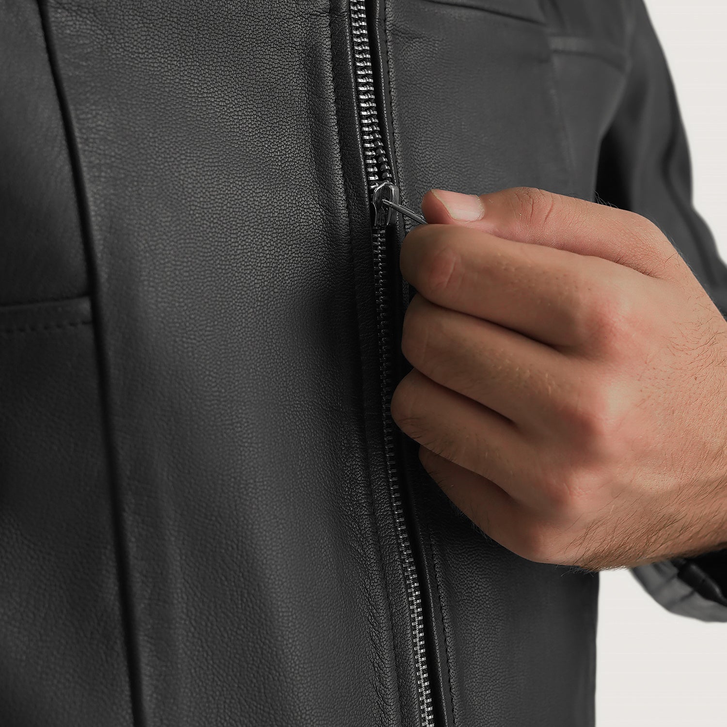 Spratt Hooded Leather Jacket - Sleek & Modern