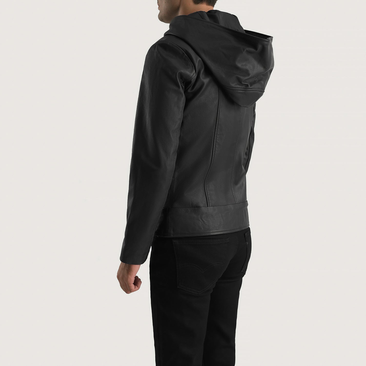 Spratt Hooded Leather Jacket - Sleek & Modern