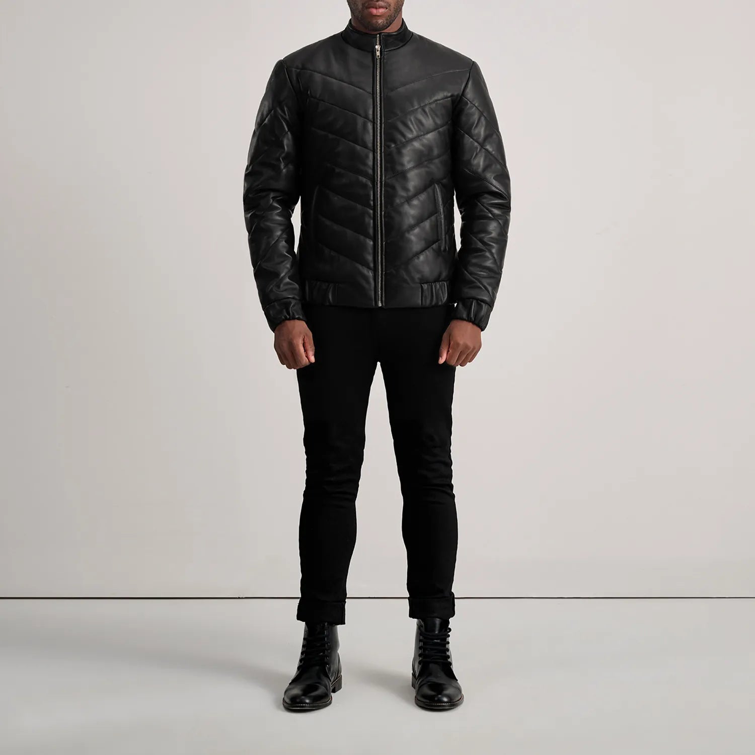 Travis Leather Puffer Jacket