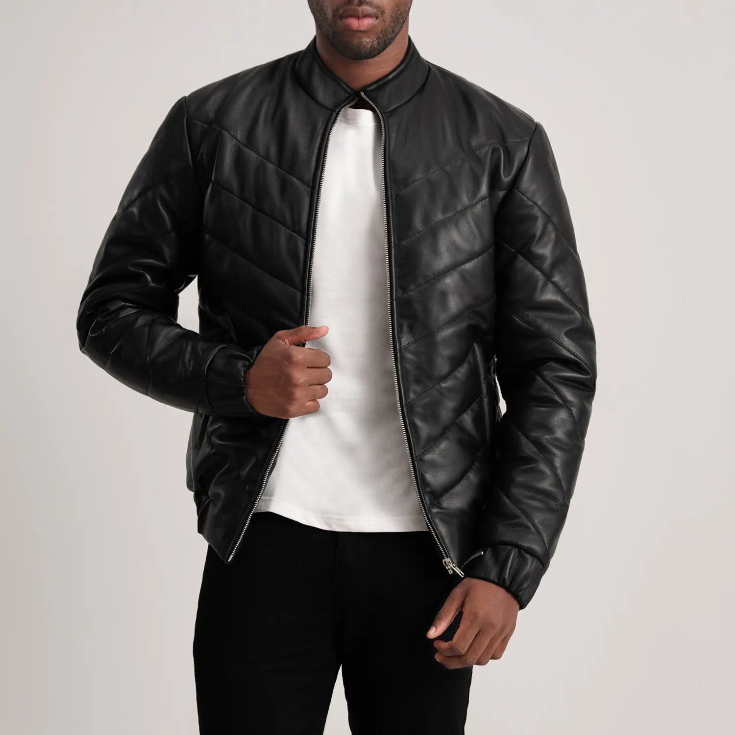 Travis Leather Puffer Jacket