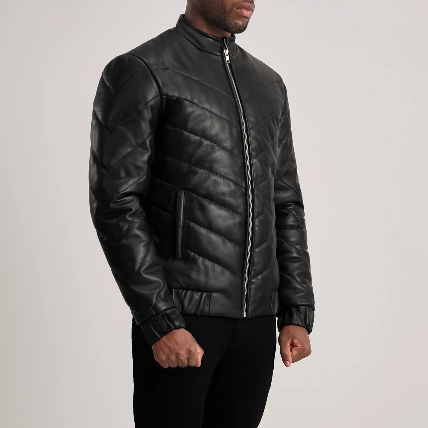 Travis Leather Puffer Jacket
