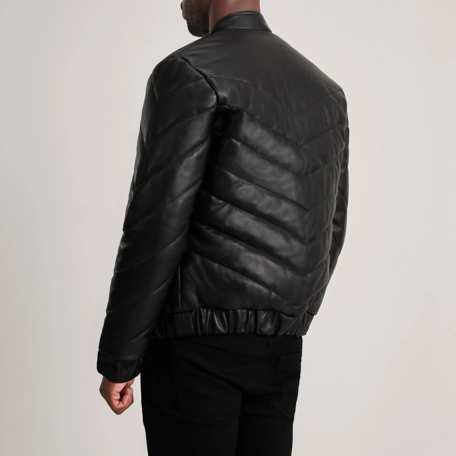 Travis Leather Puffer Jacket