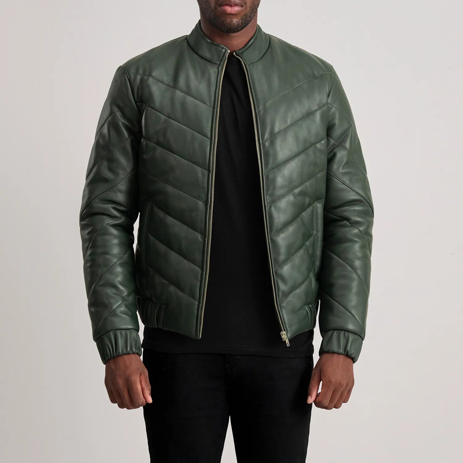 Travis Leather Puffer Jacket