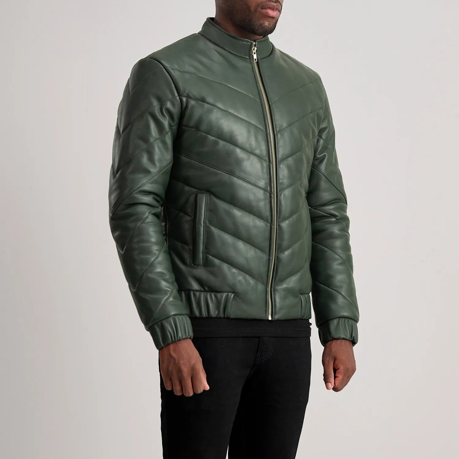 Travis Leather Puffer Jacket