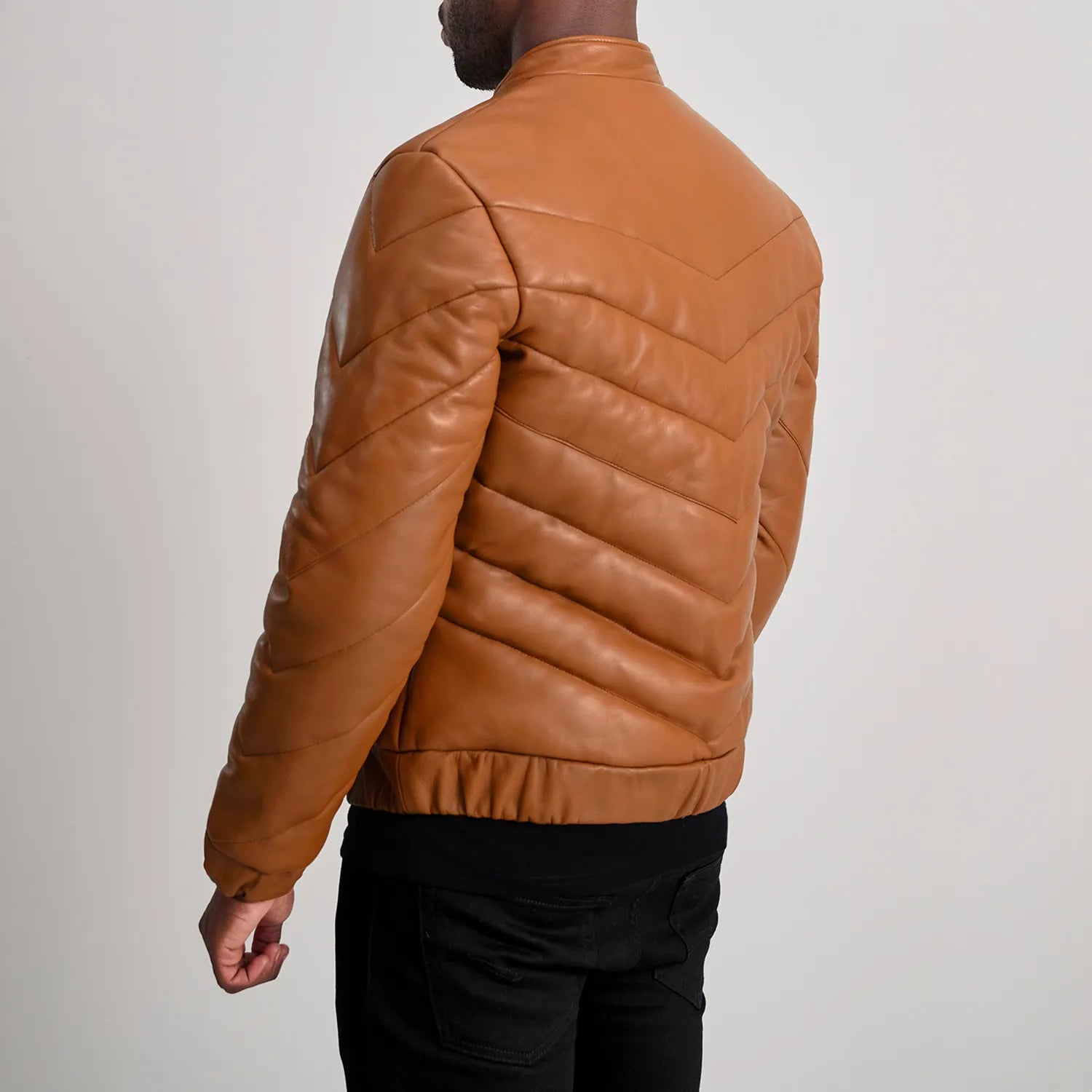 Travis Leather Puffer Jacket