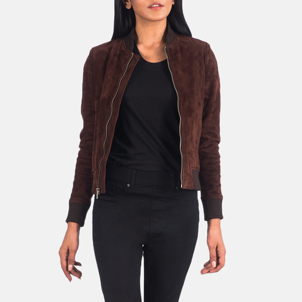 Bliss Suede Bomber Leather Jacket
