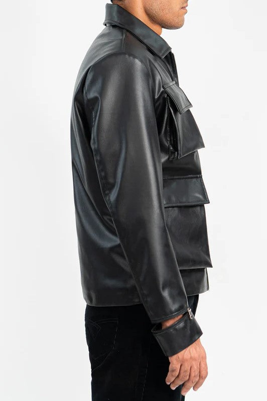 Side Profile of Aurified Quadro Jacket Featuring Four Functional Pockets and Elegant Finish