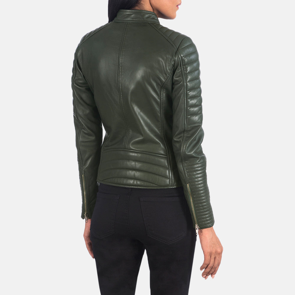 Adalyn Quilted Leather Biker Jacket