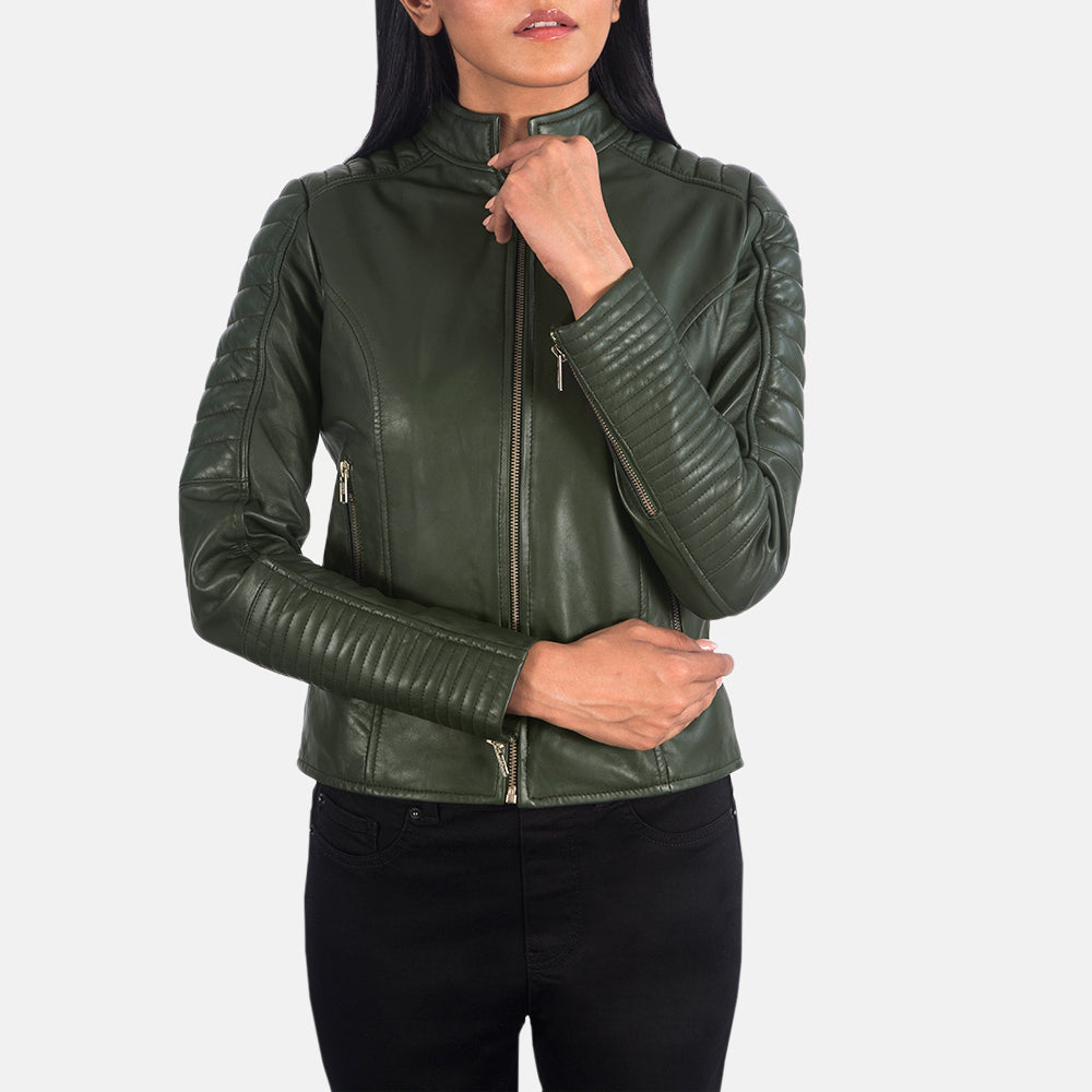 Adalyn Quilted Leather Biker Jacket