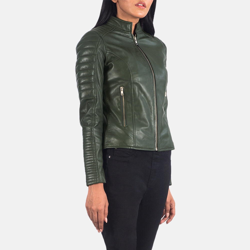 Adalyn Quilted Leather Biker Jacket
