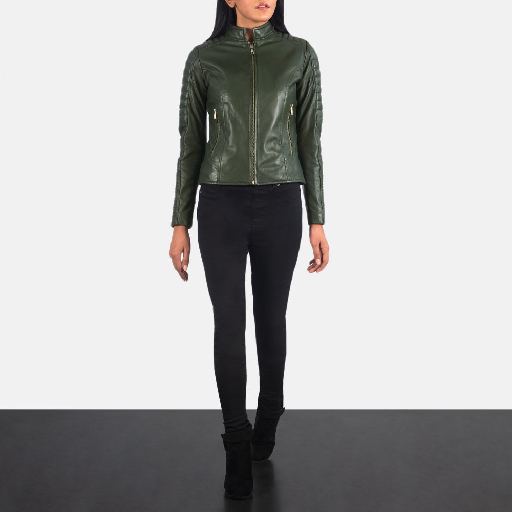 Adalyn Quilted Leather Biker Jacket