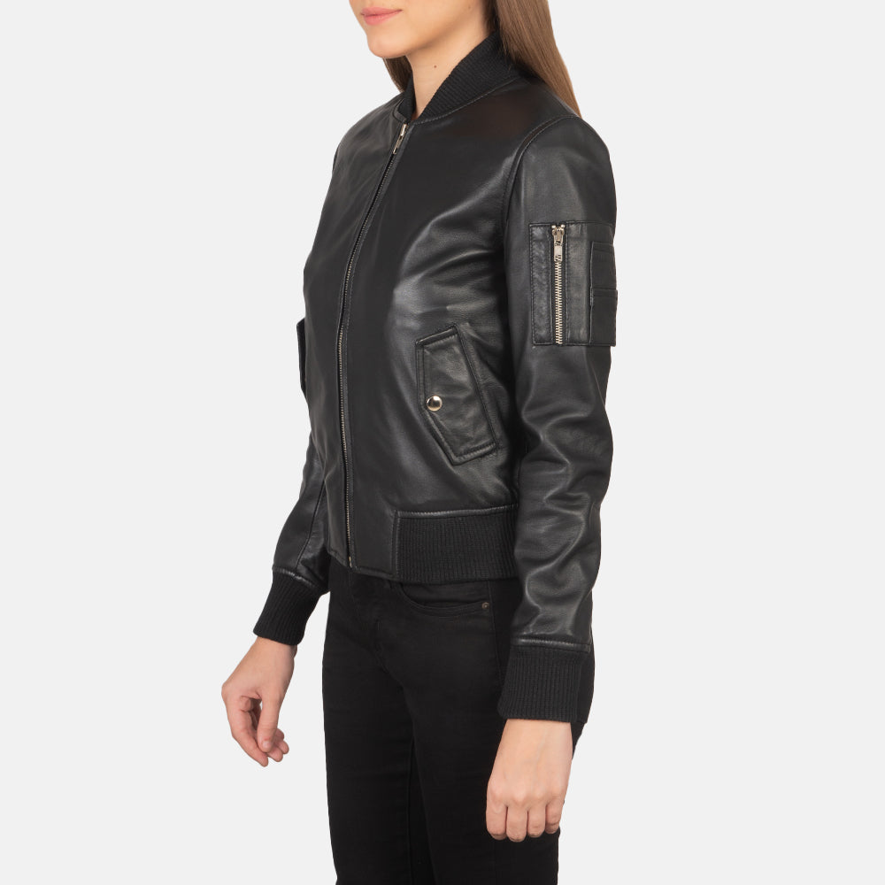 Ava Ma-1 Leather Bomber Jacket