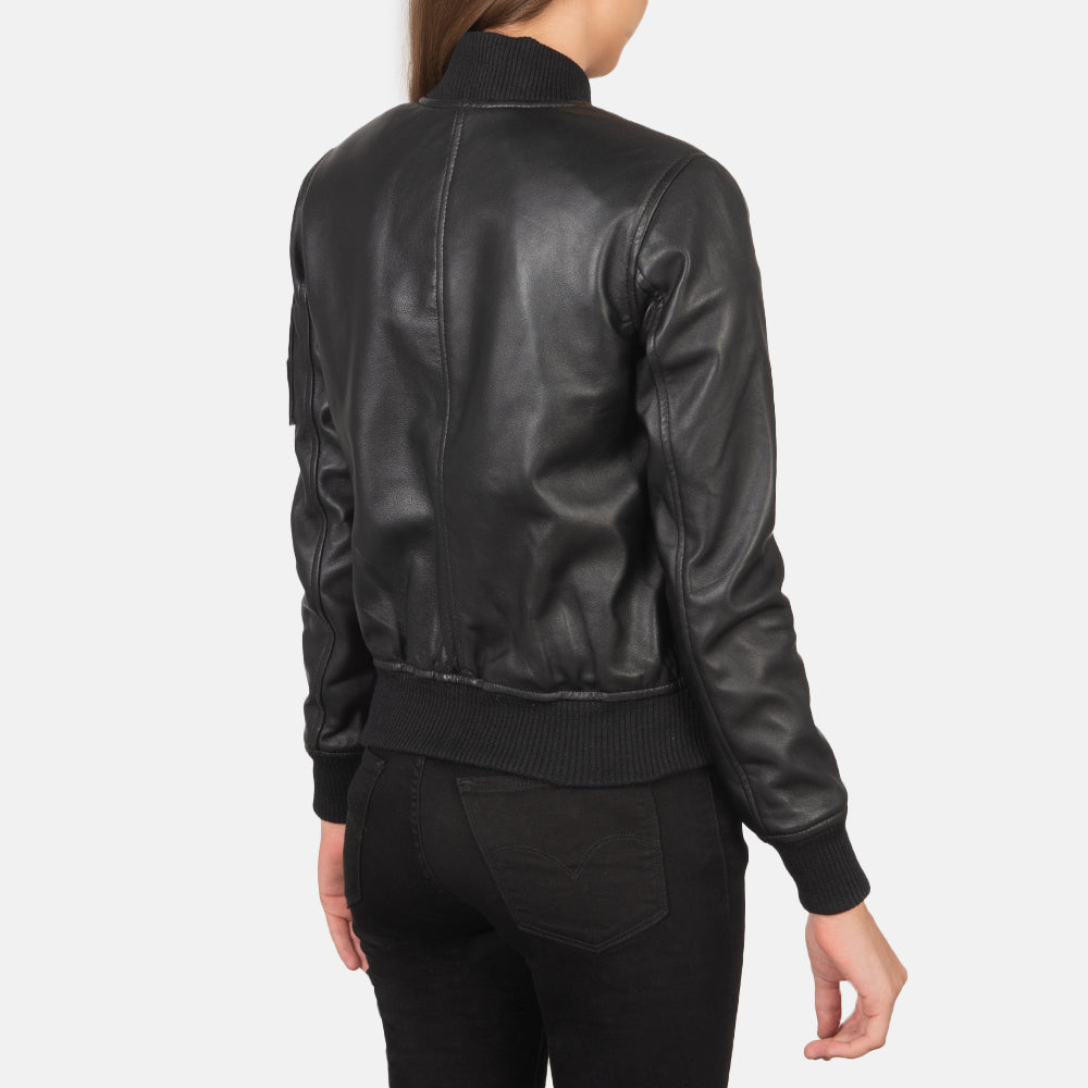 Ava Ma-1 Leather Bomber Jacket