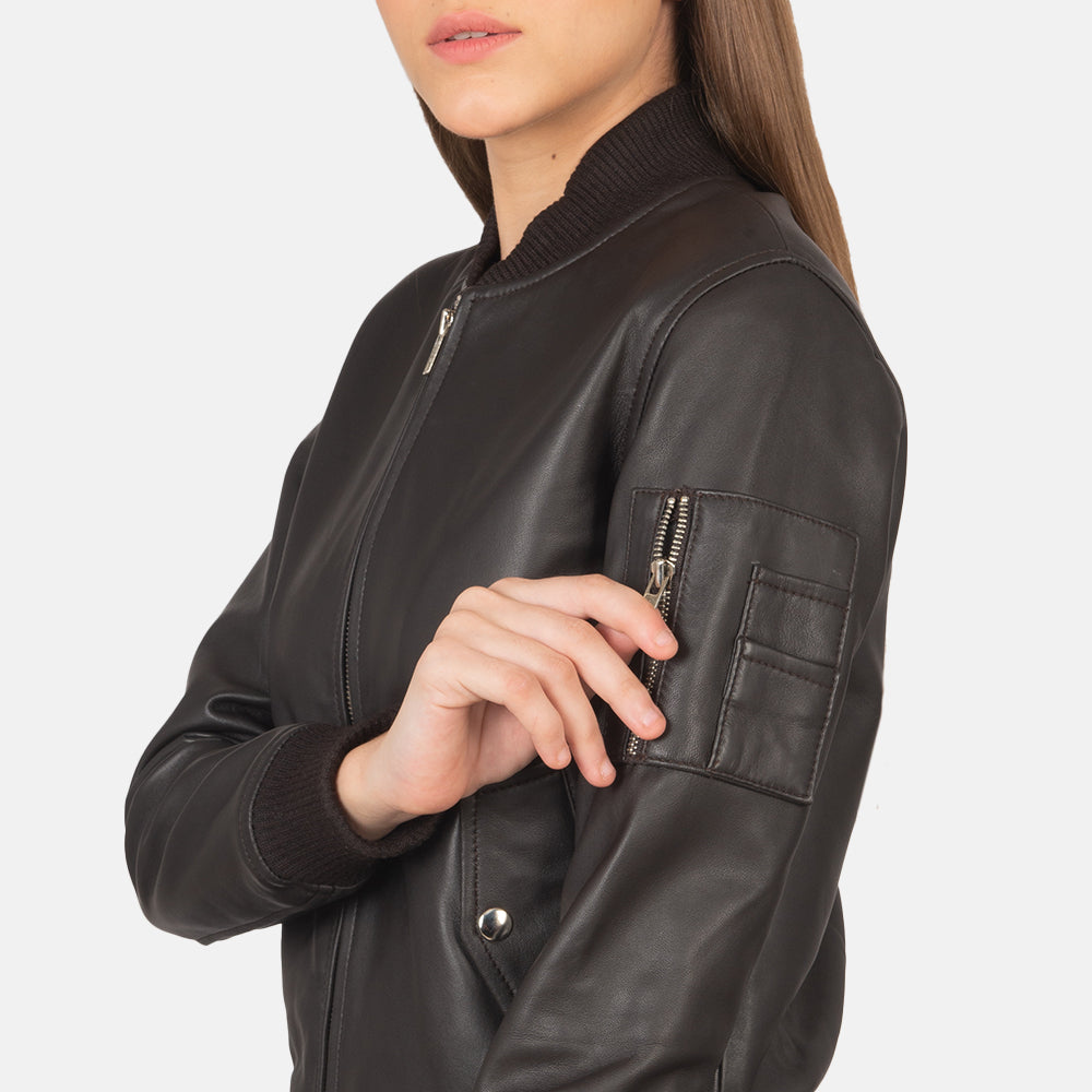 Ava Ma-1 Leather Bomber Jacket