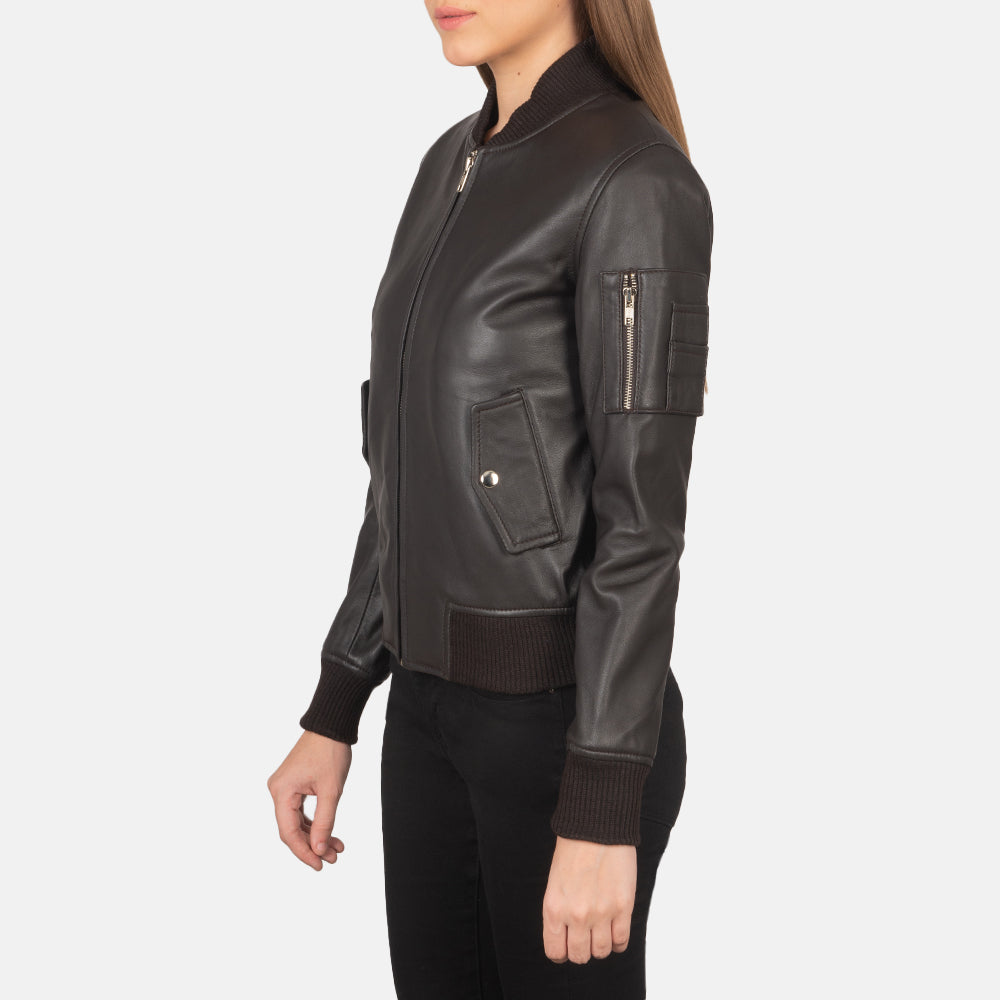 Ava Ma-1 Leather Bomber Jacket