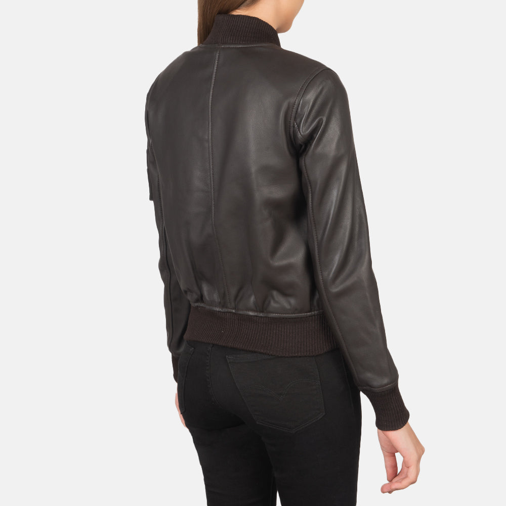 Ava Ma-1 Leather Bomber Jacket