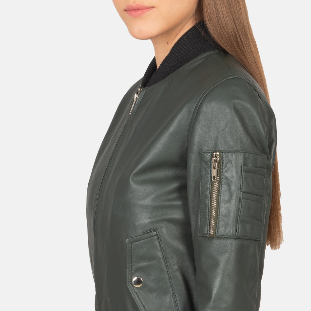 Ava Ma-1 Leather Bomber Jacket