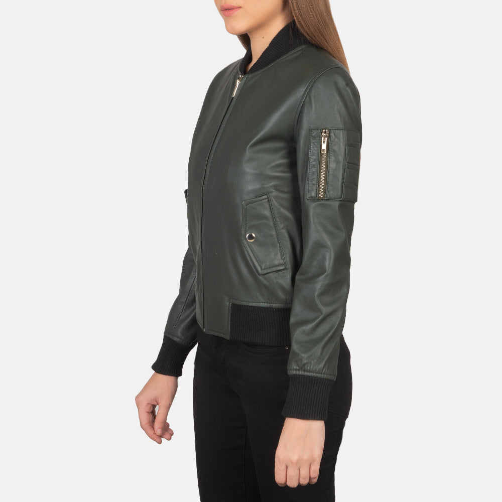 Ava Ma-1 Leather Bomber Jacket