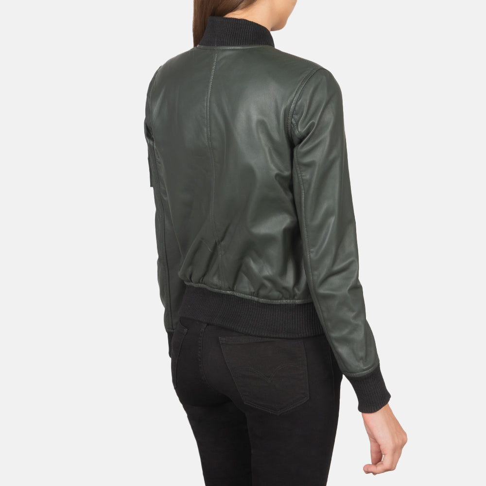 Ava Ma-1 Leather Bomber Jacket