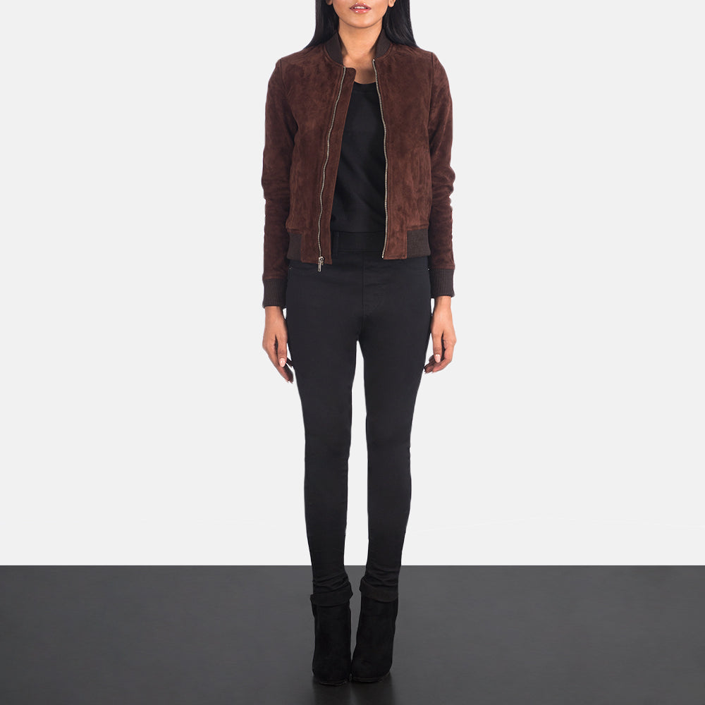 Bliss Suede Bomber Leather Jacket