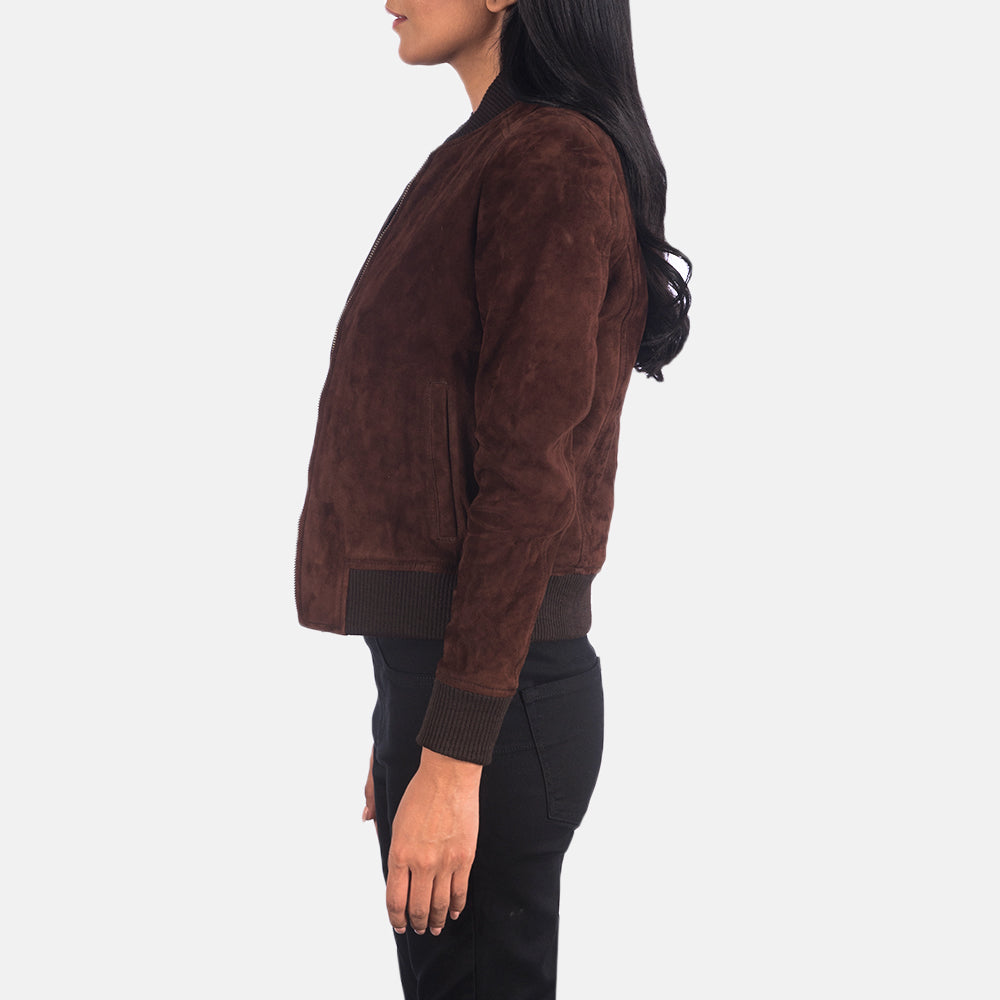 Bliss Suede Bomber Leather Jacket