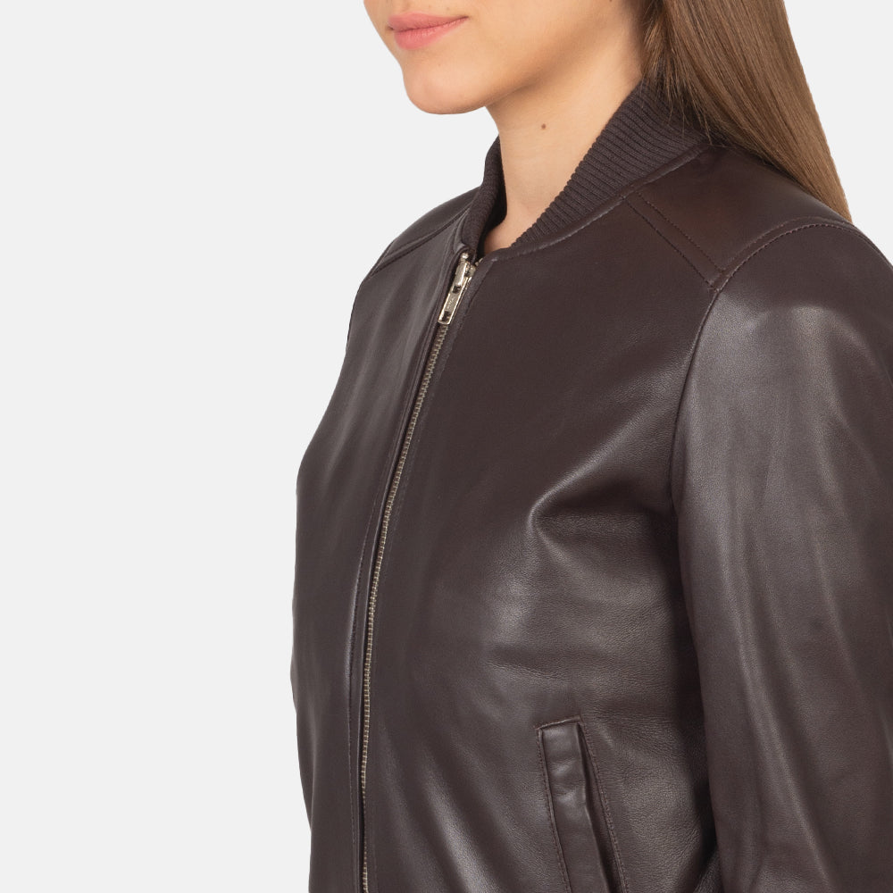 Bliss Leather Bomber Jacket