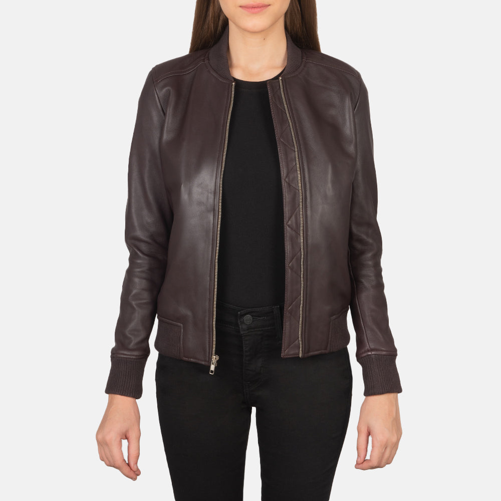 Bliss Leather Bomber Jacket