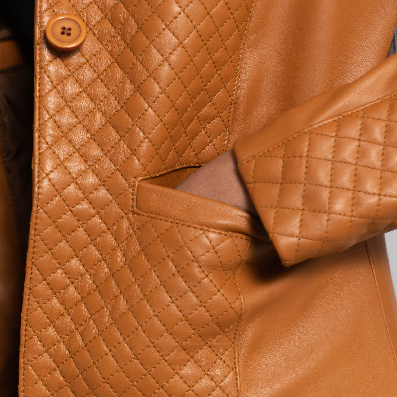 Cora Quilted Leather Blazer
