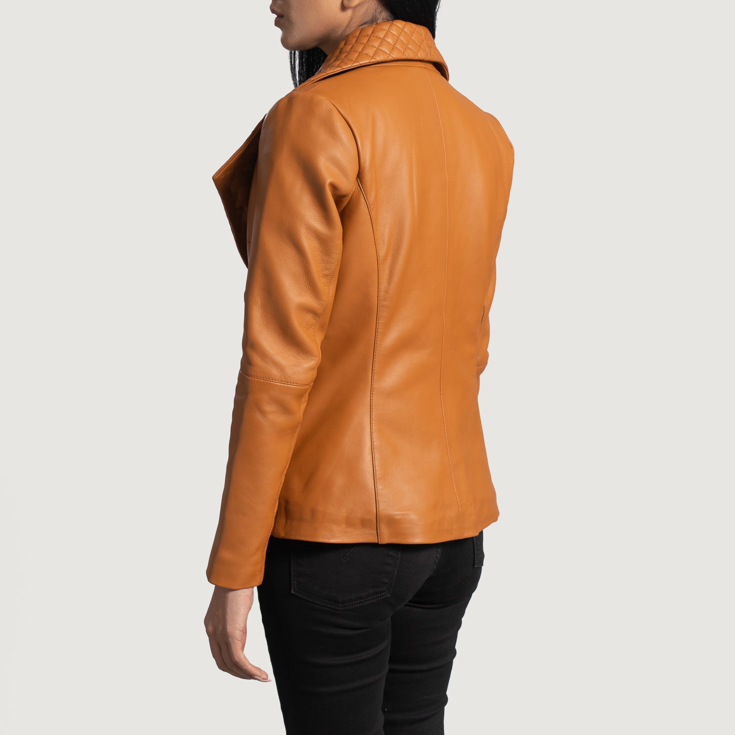 Lee Tan Leather Blazer