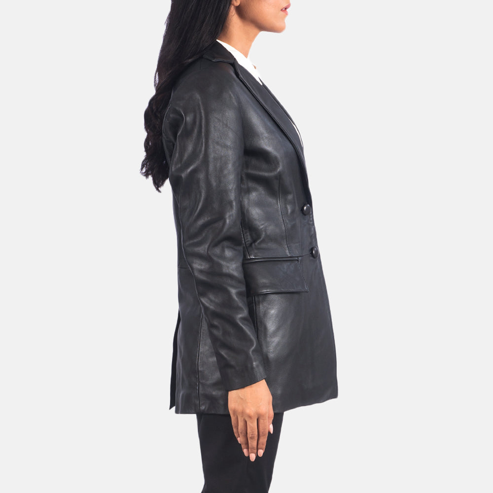 Marilyn Tan Leather Blazer