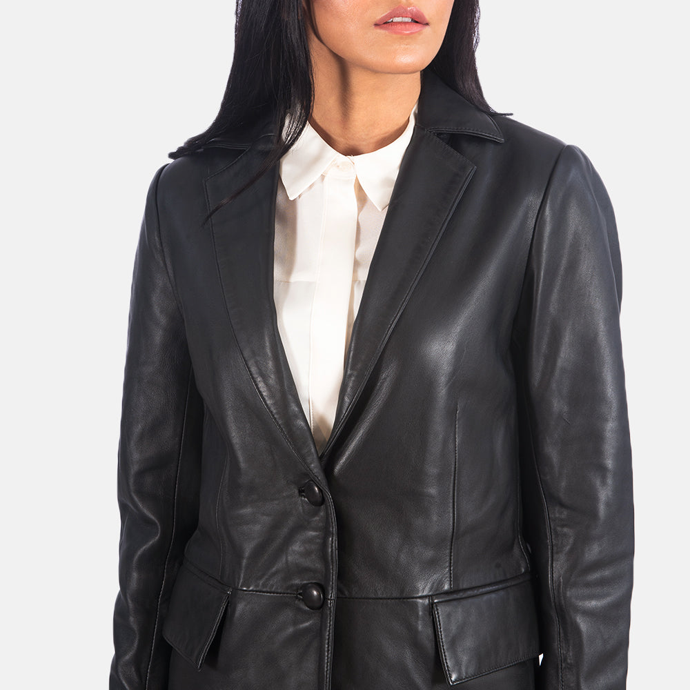 Marilyn Tan Leather Blazer
