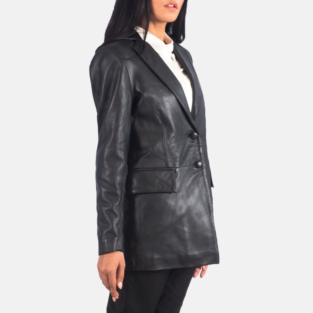 Marilyn Tan Leather Blazer