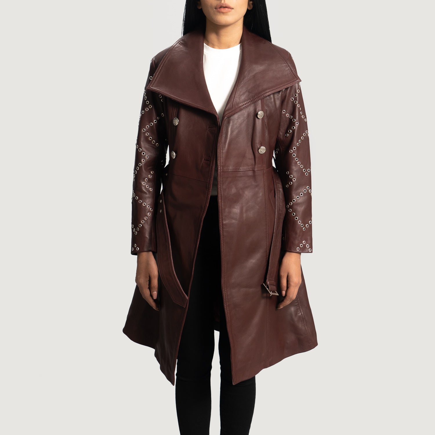 Missoni Trench Leather Long Coat For Women