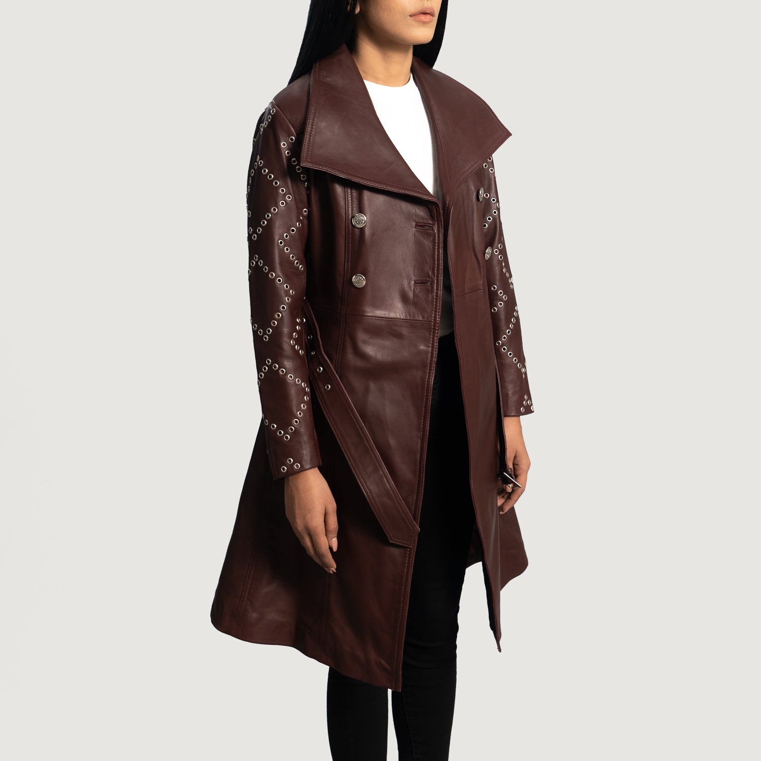 Missoni Trench Leather Long Coat For Women