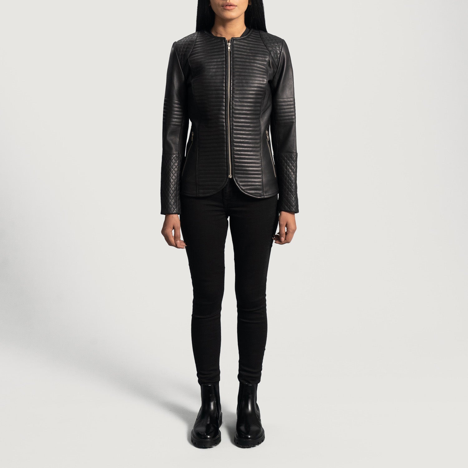 Nexi Quilted Biker Leather Jacket