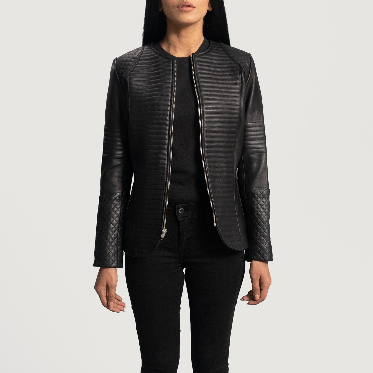 Nexi Quilted Biker Leather Jacket