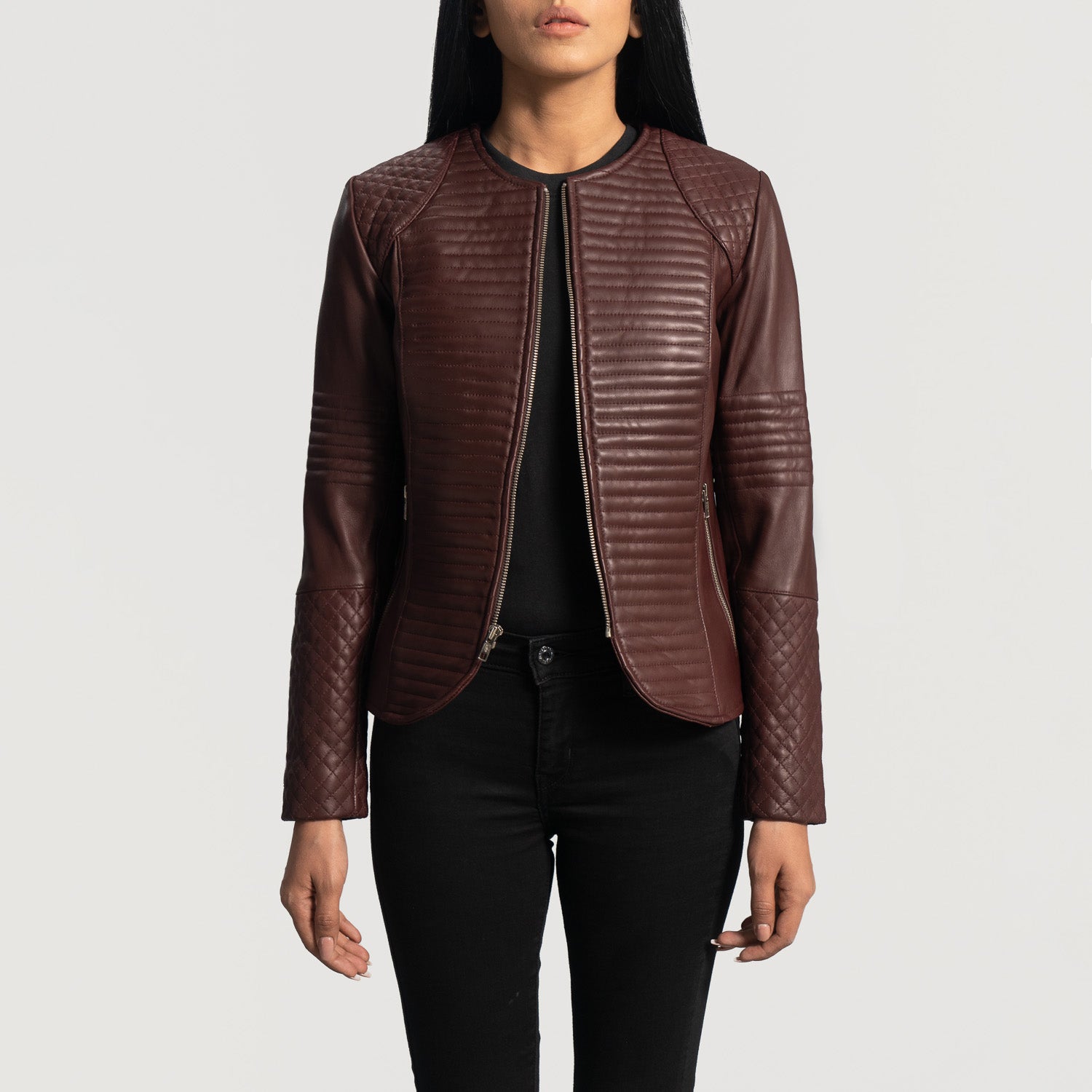 Nexi Quilted Biker Leather Jacket
