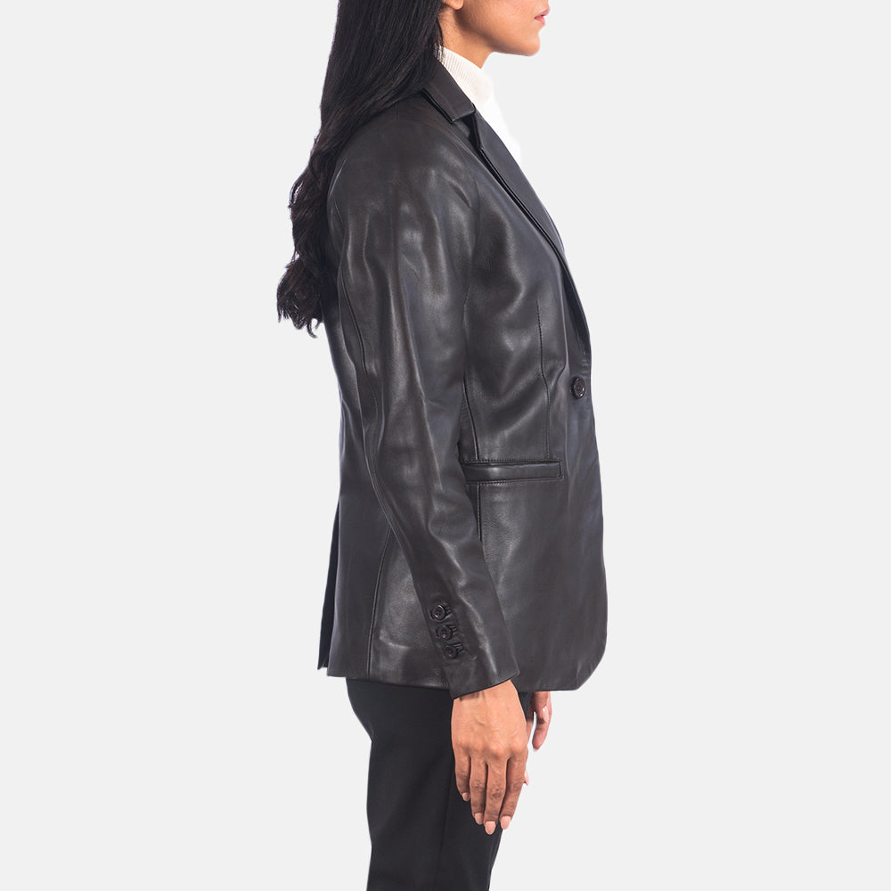 Norma Leather Blazer