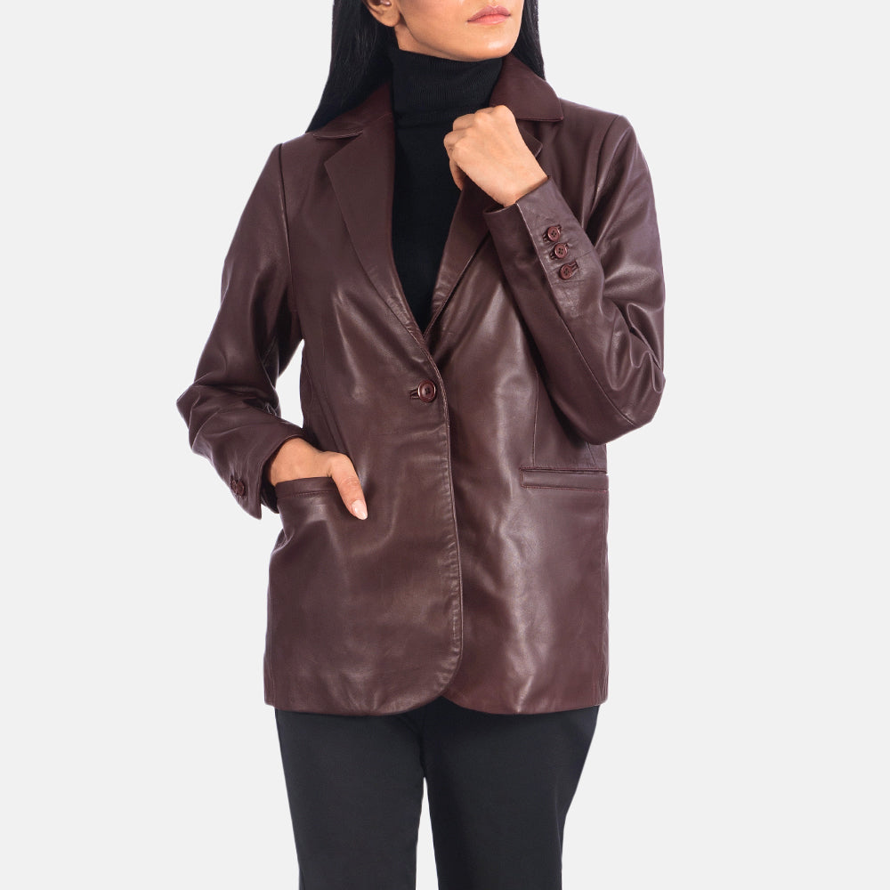 Norma Leather Blazer