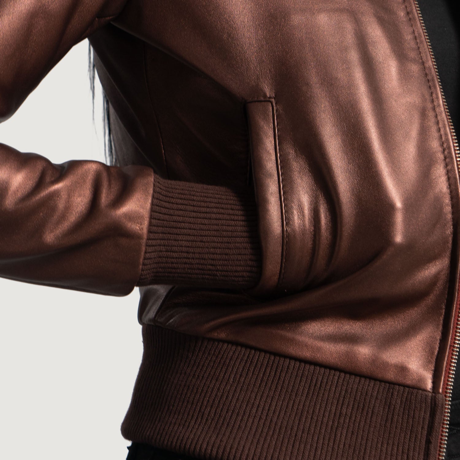 Reida Bomber Leather Jacket