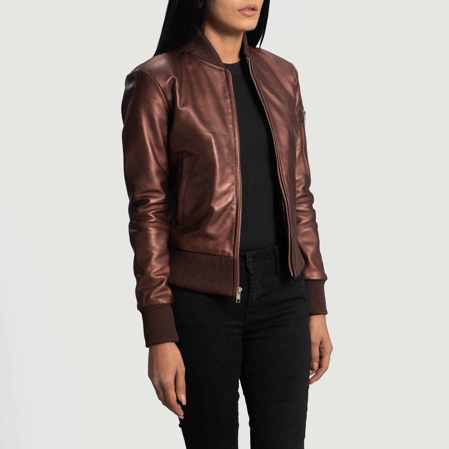 Reida Bomber Leather Jacket