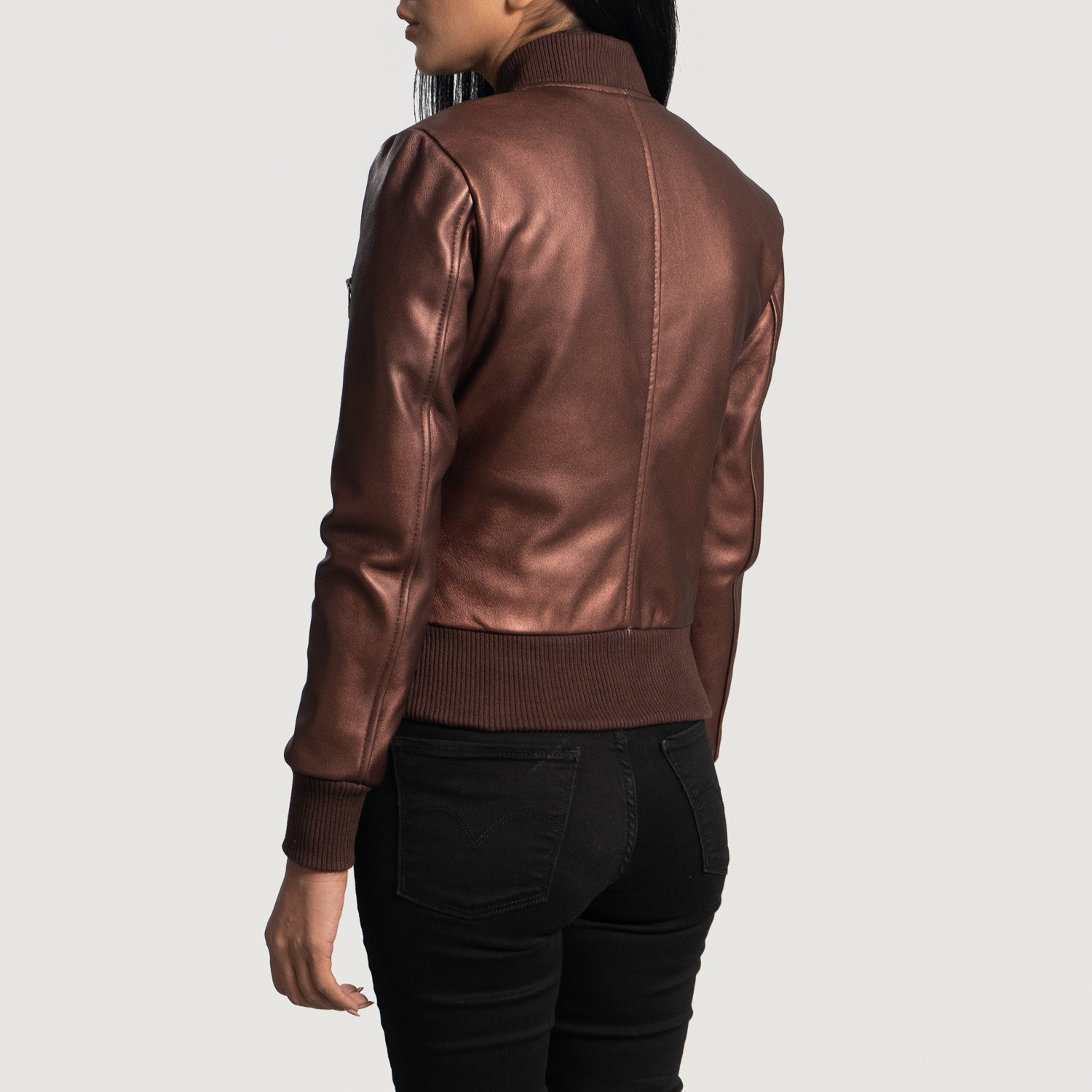 Reida Bomber Leather Jacket