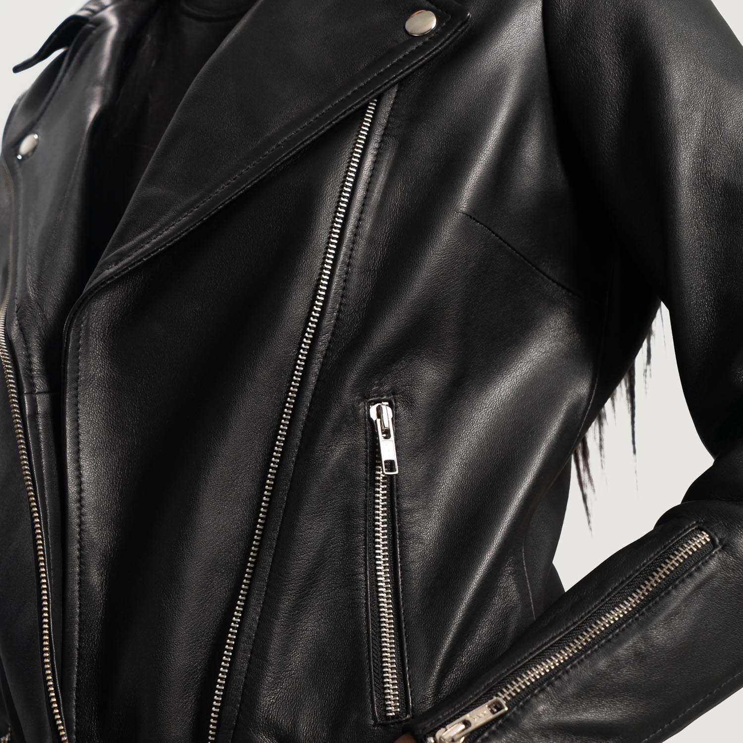 Rumy Leather Biker Jacket