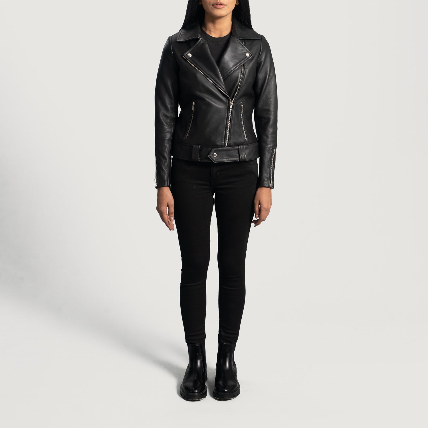 Rumy Leather Biker Jacket