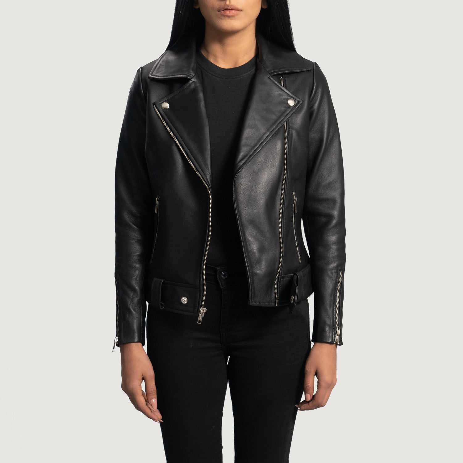 Rumy Leather Biker Jacket