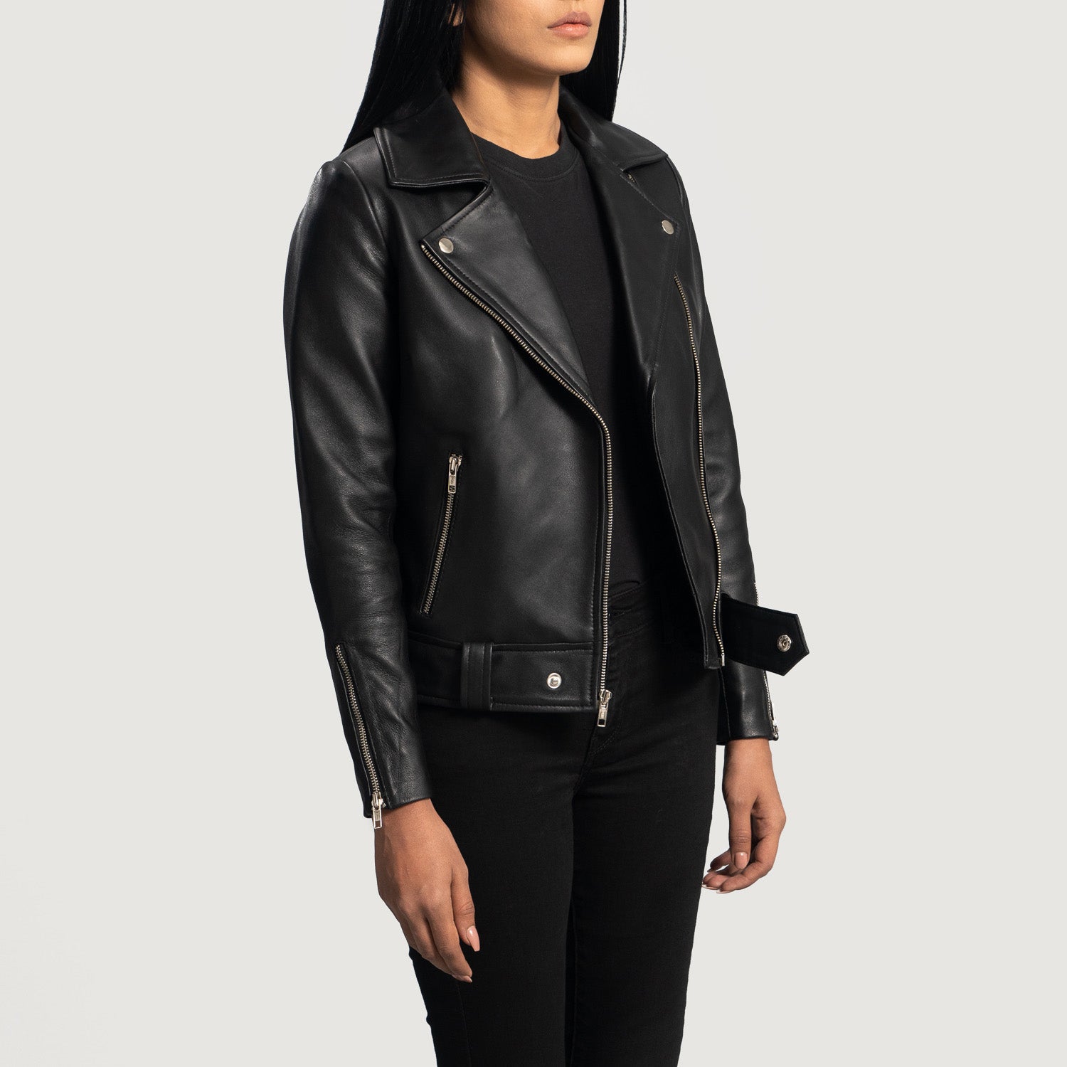 Rumy Leather Biker Jacket