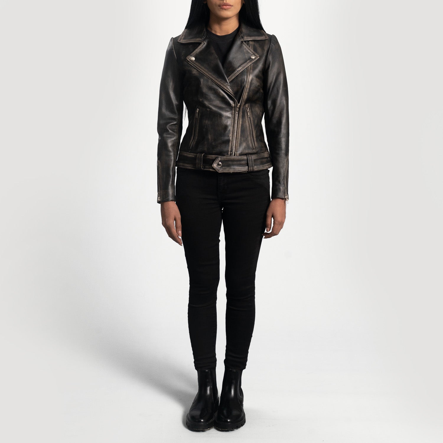 Rumy Leather Biker Jacket