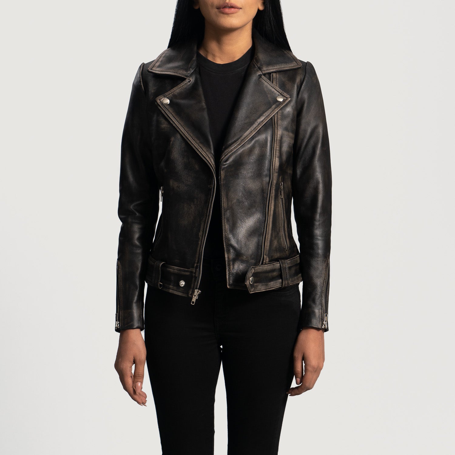 Rumy Leather Biker Jacket